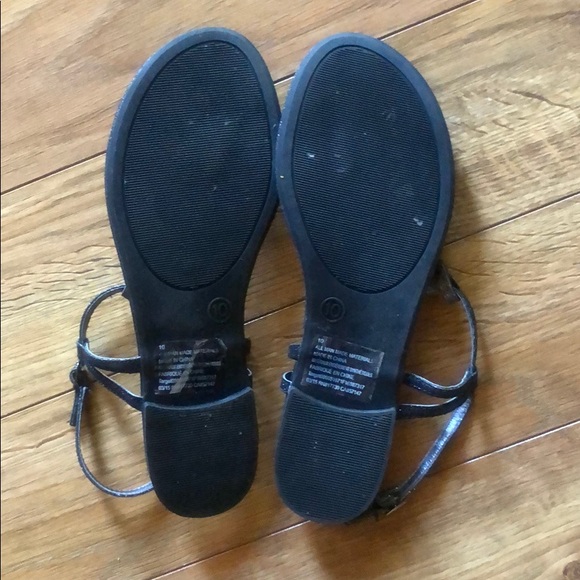 Xhilaration Black Glitter Sandals - Picture 5 of 5